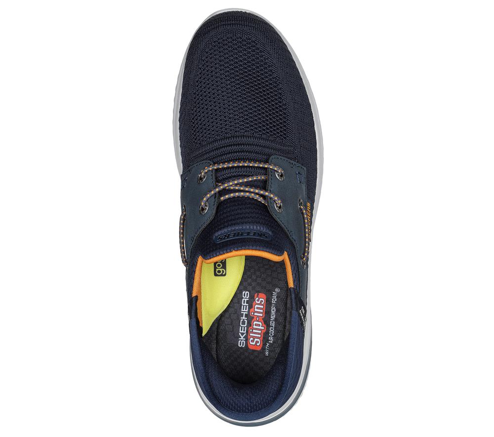 Men Skechers Slip-ins: Delson 3.0 - Roth Hands Free Slip Ins Navy  USA |  8253-JMPSY