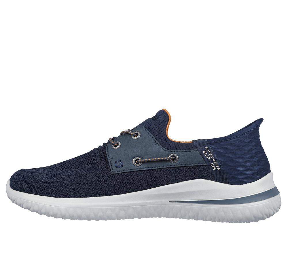 Men Skechers Slip-ins: Delson 3.0 - Roth Hands Free Slip Ins Navy  USA |  8253-JMPSY