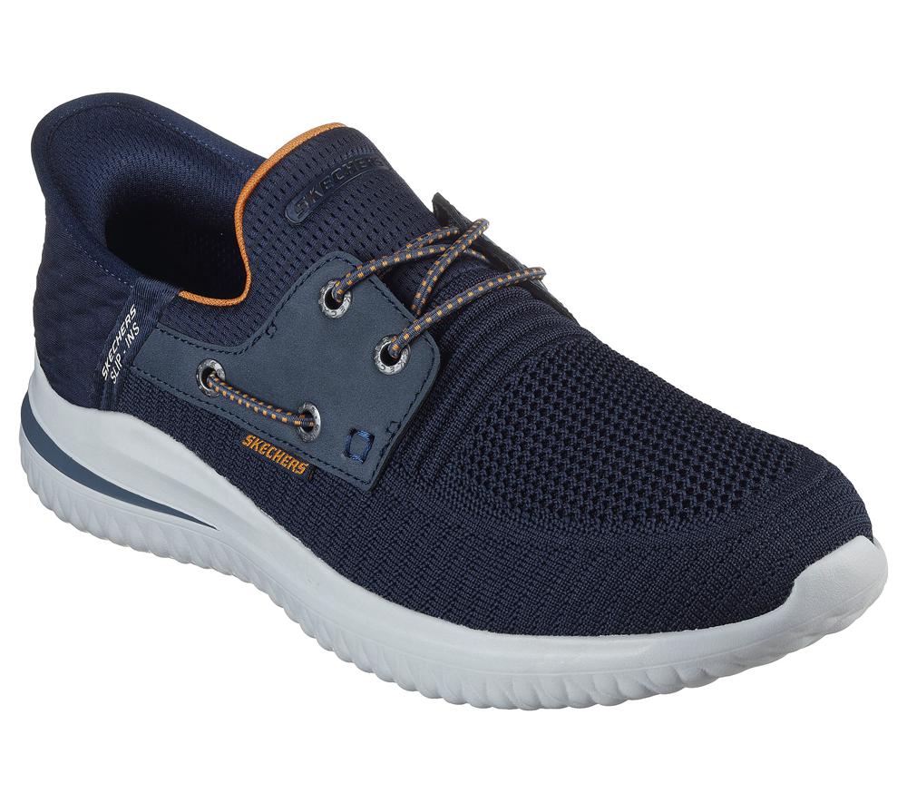 Men Skechers Slip-ins: Delson 3.0 - Roth Hands Free Slip Ins Navy  USA |  8253-JMPSY