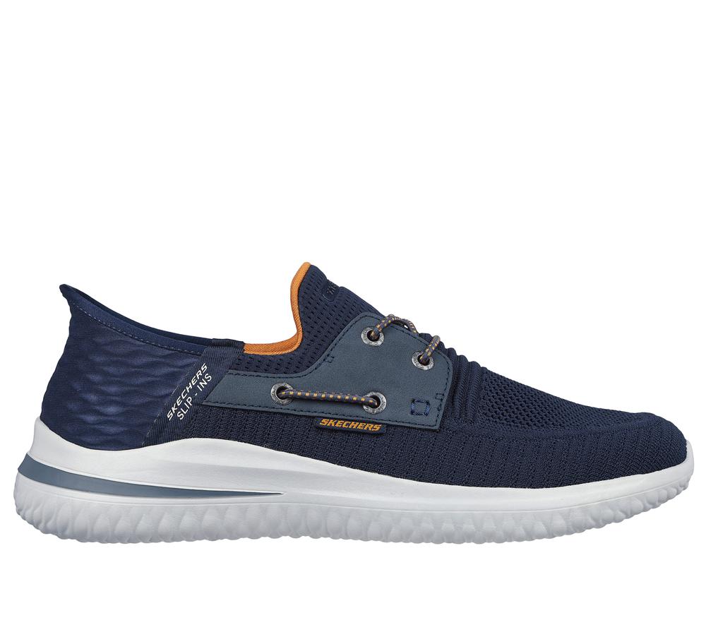 Men Skechers Slip-ins: Delson 3.0 - Roth Hands Free Slip Ins Navy  USA |  8253-JMPSY