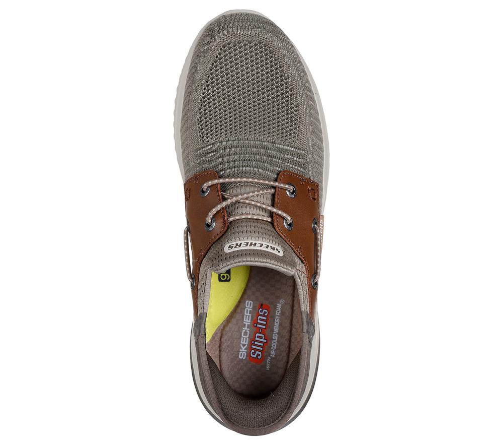 Men Skechers Slip-ins: Delson 3.0 - Roth Hands Free Slip Ins Green  USA |  7618-ISFDR