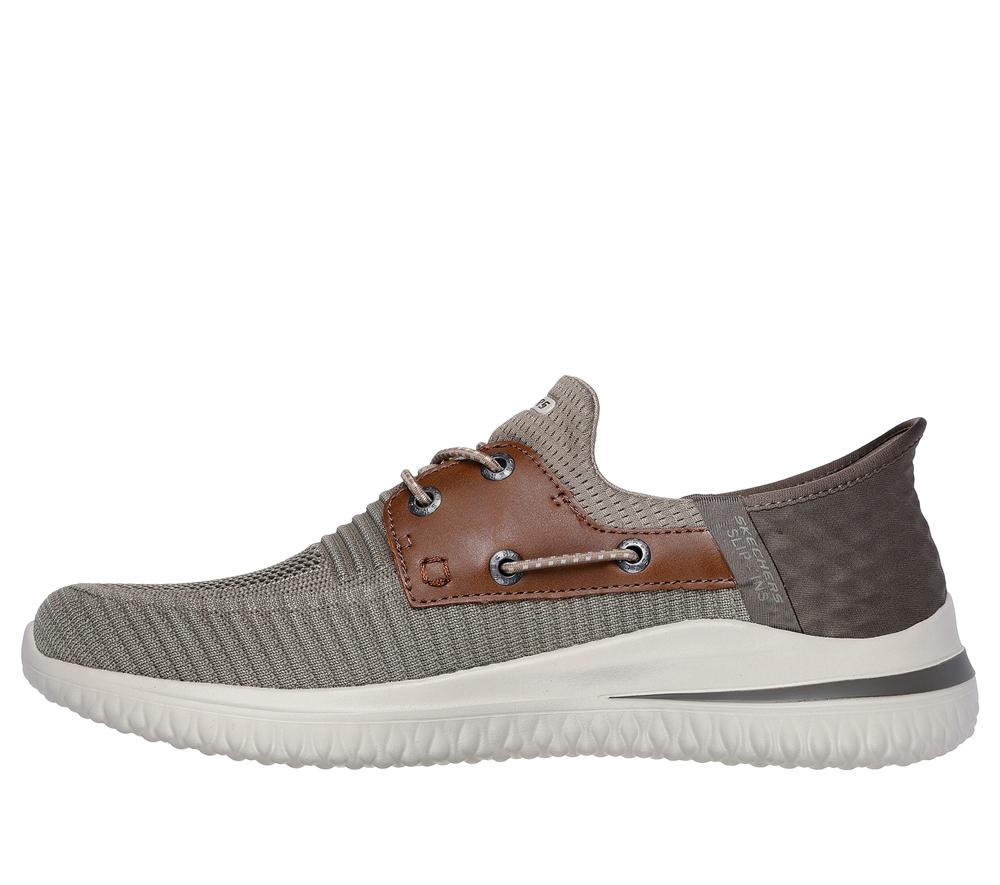 Men Skechers Slip-ins: Delson 3.0 - Roth Hands Free Slip Ins Green  USA |  7618-ISFDR
