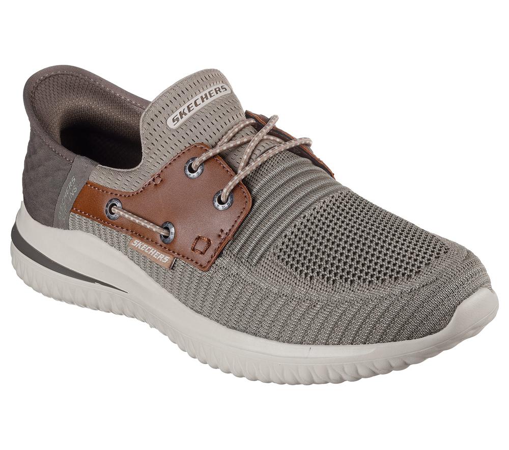 Men Skechers Slip-ins: Delson 3.0 - Roth Hands Free Slip Ins Green  USA |  7618-ISFDR