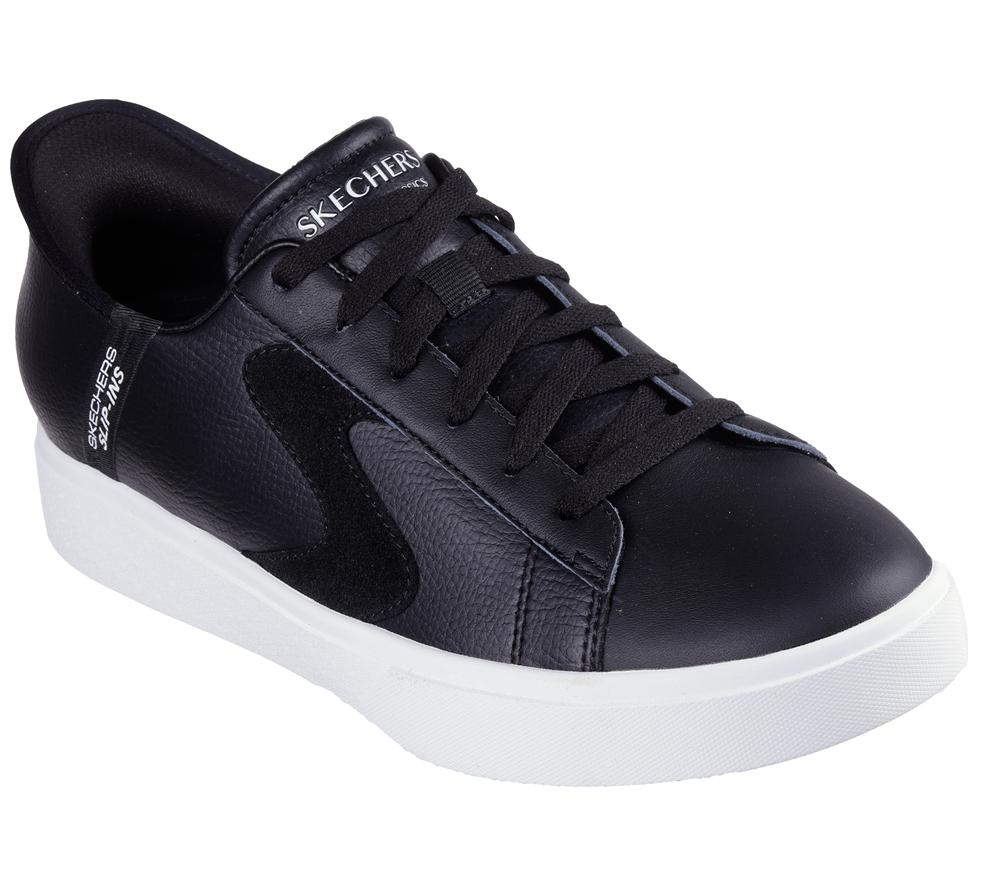 Men Skechers Slip-ins: Eden LX - Strando Slip On Shoes Black / White  USA |  3042-XFCKW