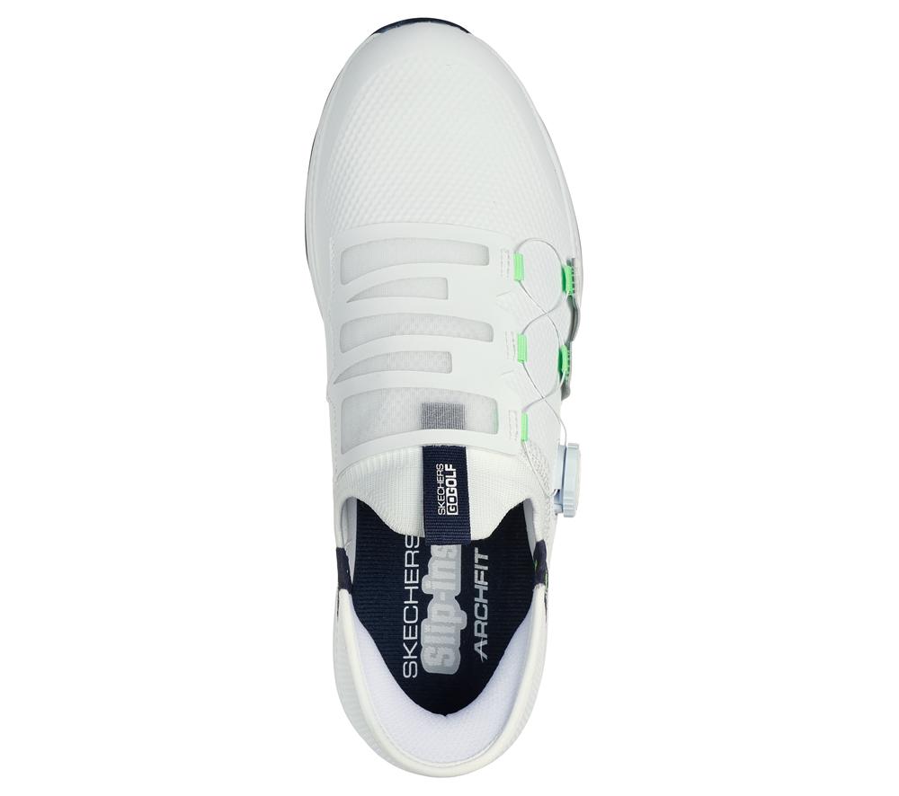 Men Skechers Slip-ins: GO GOLF Elite 5 - Slip 'In Slip On Shoes White / Navy  USA |  2416-QCBZJ