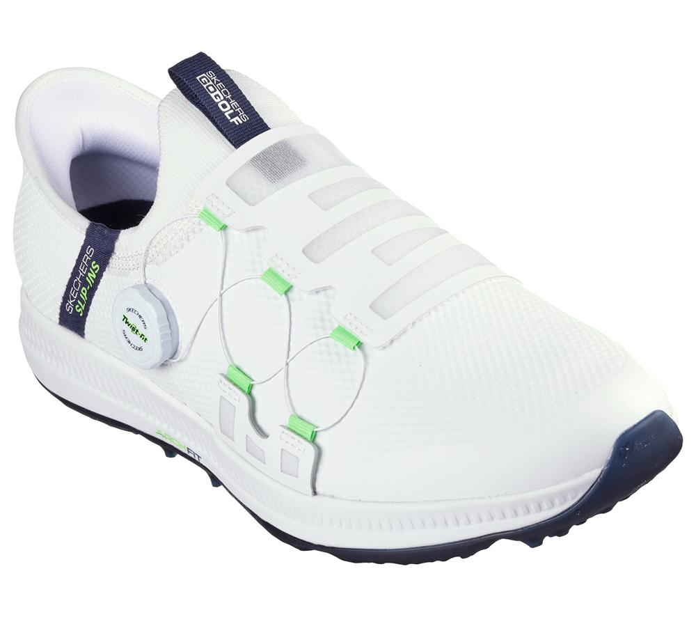 Men Skechers Slip-ins: GO GOLF Elite 5 - Slip 'In Slip On Shoes White / Navy  USA |  2416-QCBZJ