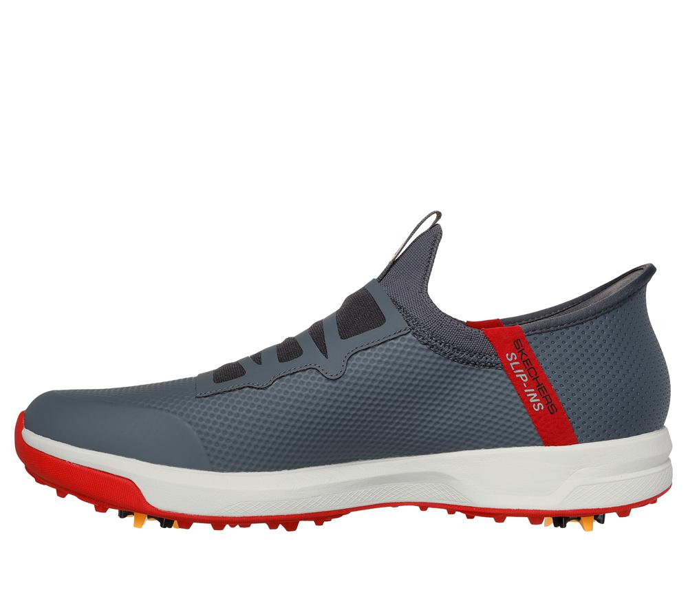 Men Skechers Slip-ins: GO GOLF Elite Vortex Slip On Shoes Charcoal / Red  USA |  6918-AUDNJ