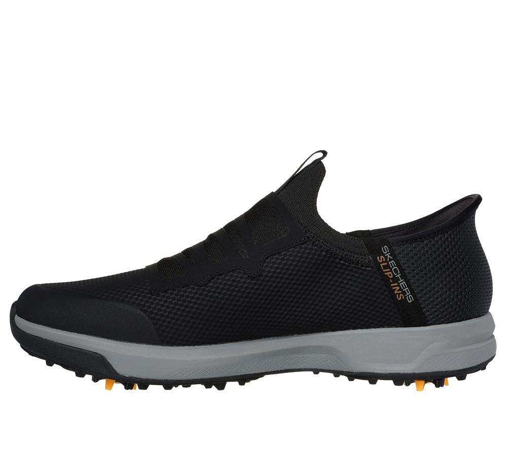 Men Skechers Slip-ins: GO GOLF Elite Vortex Slip On Shoes Black / Grey  USA |  7812-XVFNT