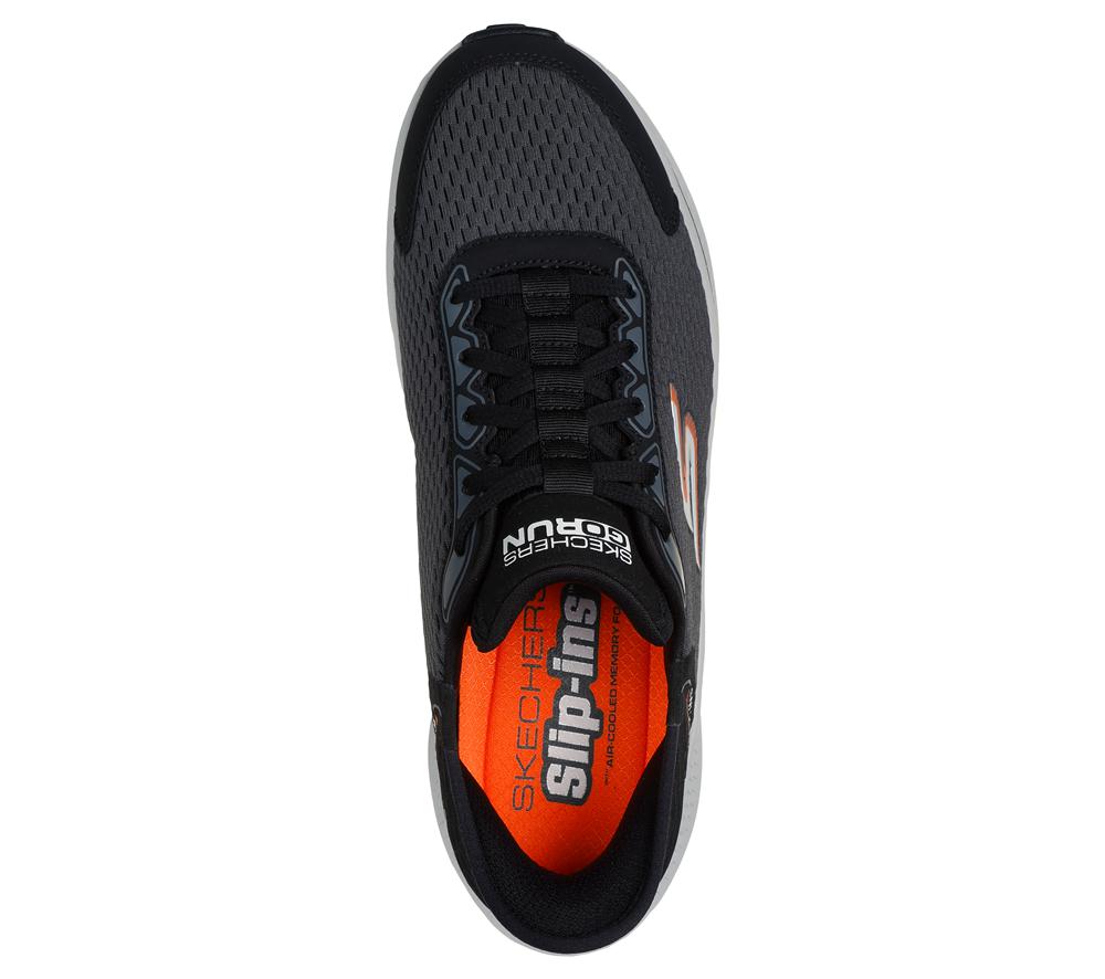 Men Skechers Slip-ins: GO RUN Consistent - Empowered Sneakers Black / Charcoal  USA |  3261-FPHZJ