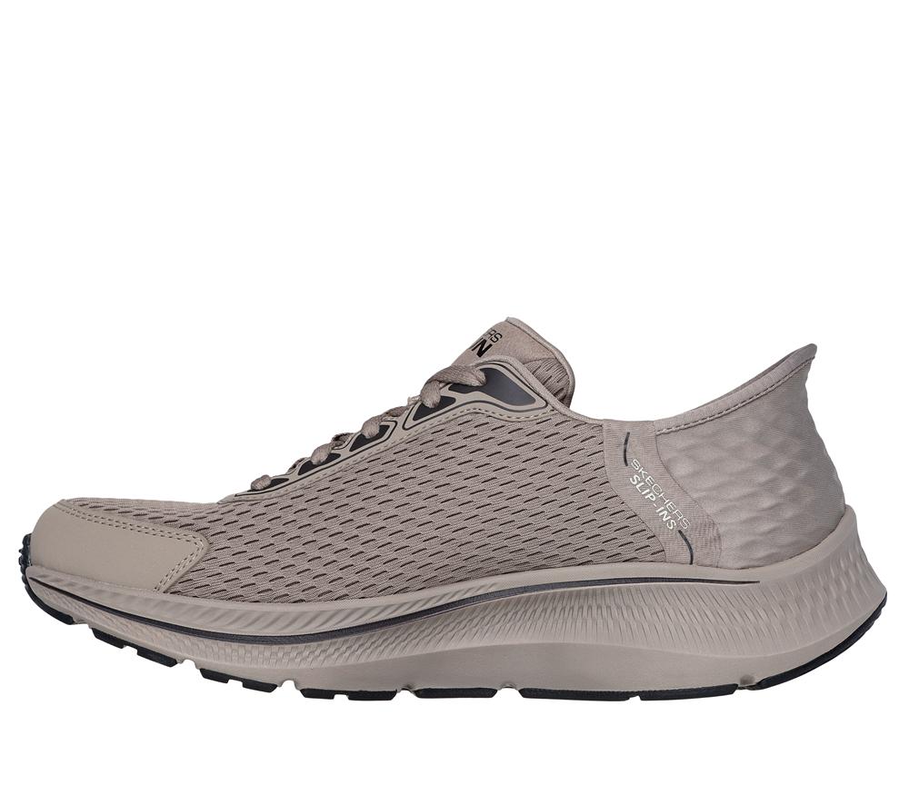 Men Skechers Slip-ins: GO RUN Consistent - Empowered Slip On Shoes Natural White  USA |  8570-KMNSB