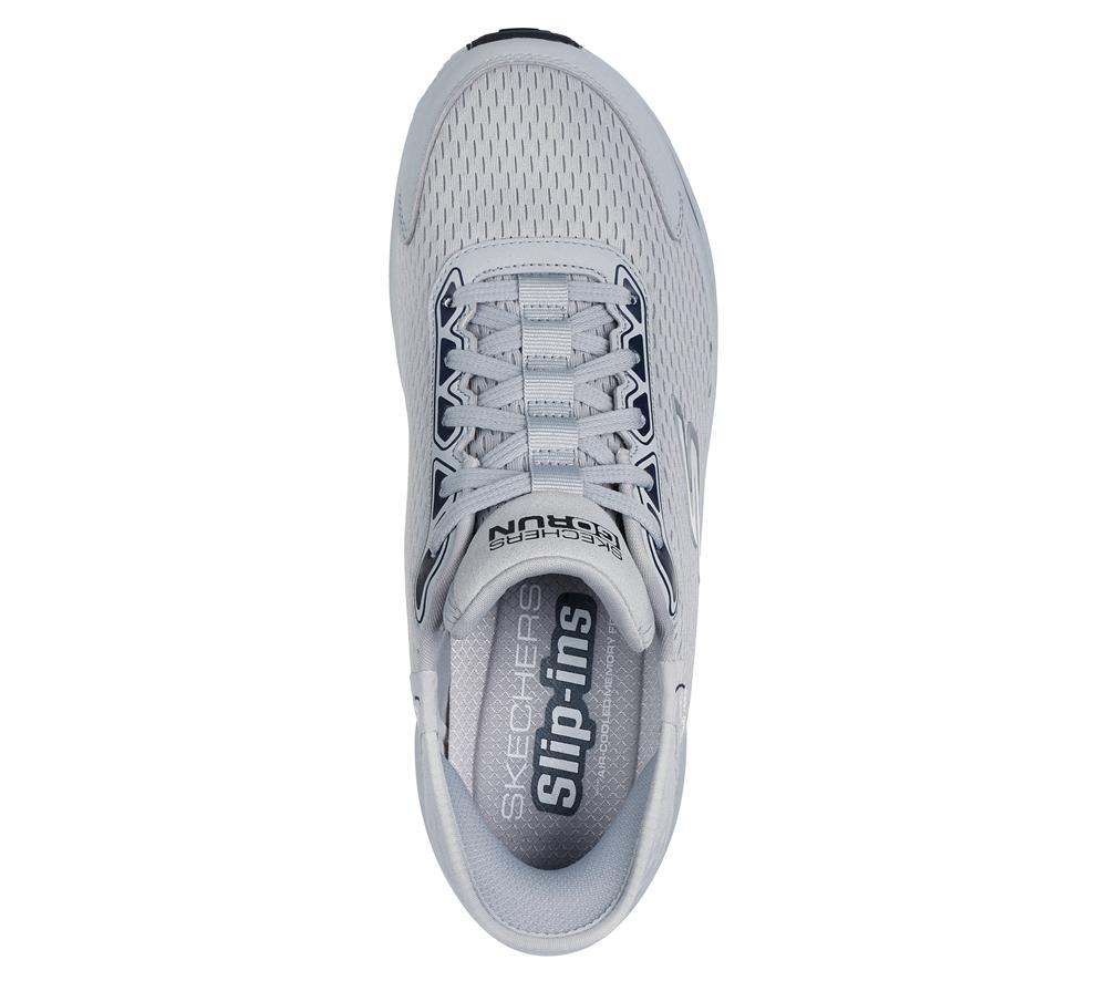 Men Skechers Slip-ins: GO RUN Consistent - Empowered Slip On Shoes Light Grey  USA |  4590-SUVDH
