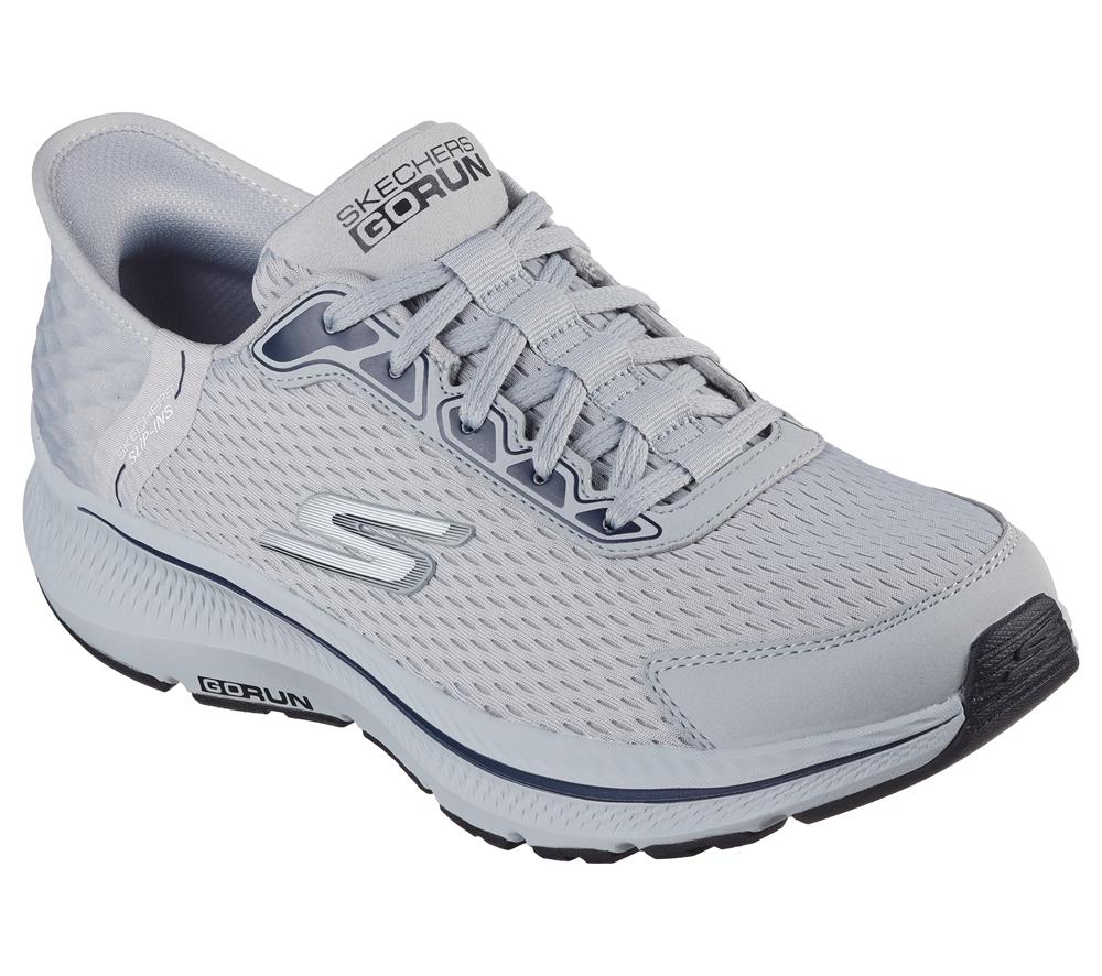 Men Skechers Slip-ins: GO RUN Consistent - Empowered Slip On Shoes Light Grey  USA |  4590-SUVDH