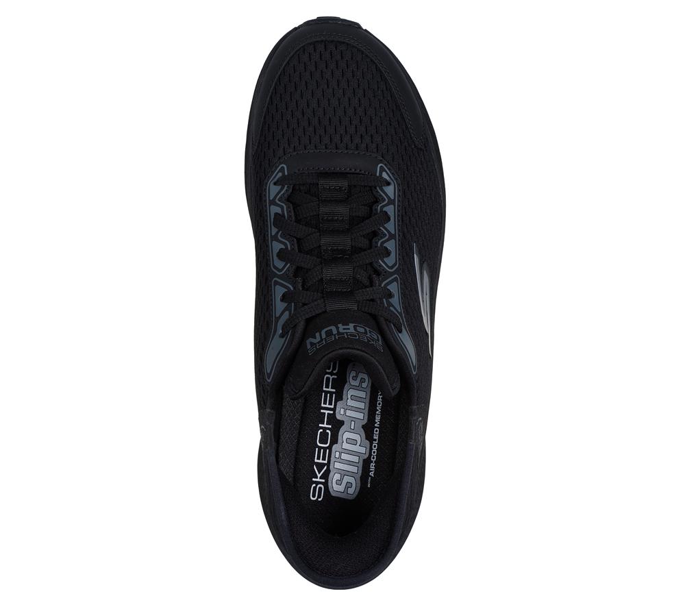 Men Skechers Slip-ins: GO RUN Consistent - Empowered Slip On Shoes Black  USA |  0283-HGONE