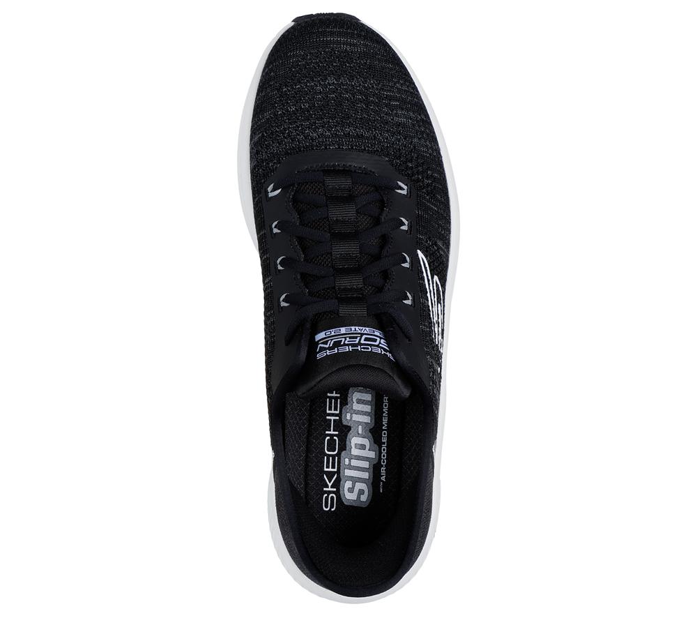 Men Skechers Slip-ins: GO RUN Elevate 2.0 Slip On Shoes Black / White  USA |  7513-ATHKV