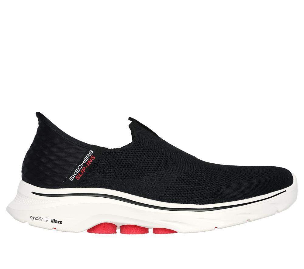 Men Skechers Slip-ins: GO WALK 7 - Easy On 2 Slip On Shoes Black / White  USA |  0154-LISFQ
