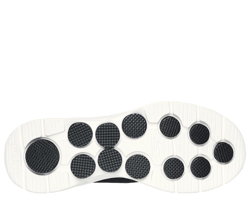 Men Skechers Slip-ins: GO WALK 7 - Free Hand 2 Slip On Shoes Black / White  USA |  5417-XYFJG