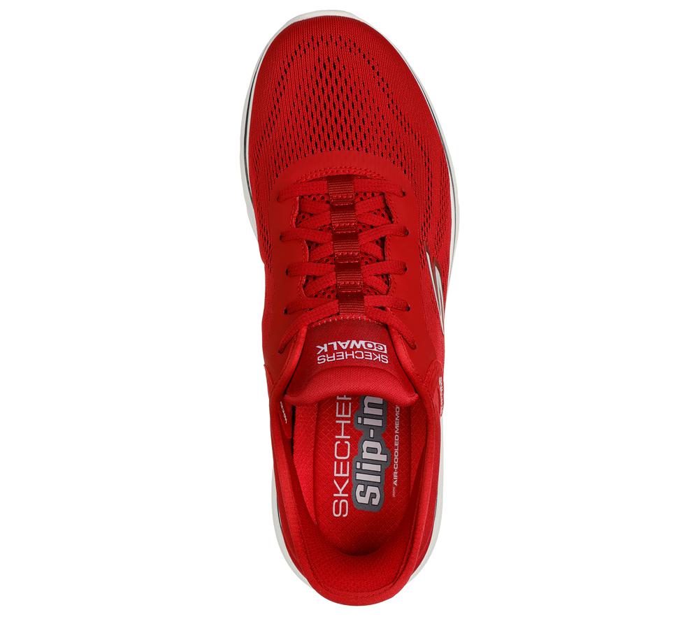 Men Skechers Slip-ins: GO WALK 7 - Valin Hands Free Slip Ins Red / Black  USA |  2841-UBJEL