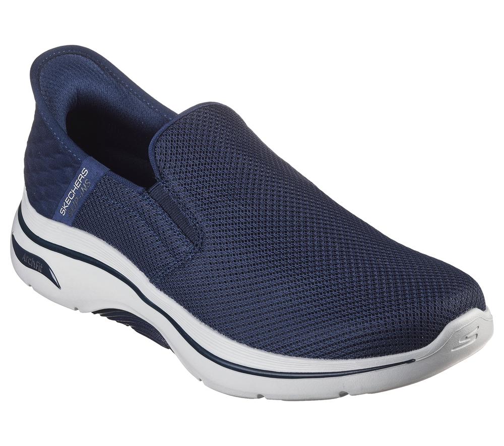 Men Skechers Slip-ins: GO WALK Arch Fit 2.0 Slip On Shoes Navy  USA |  7984-BGEKV