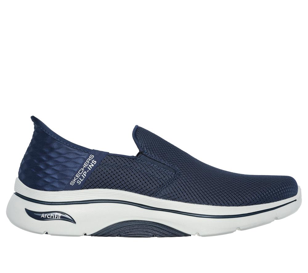 Men Skechers Slip-ins: GO WALK Arch Fit 2.0 Slip On Shoes Navy  USA |  7984-BGEKV
