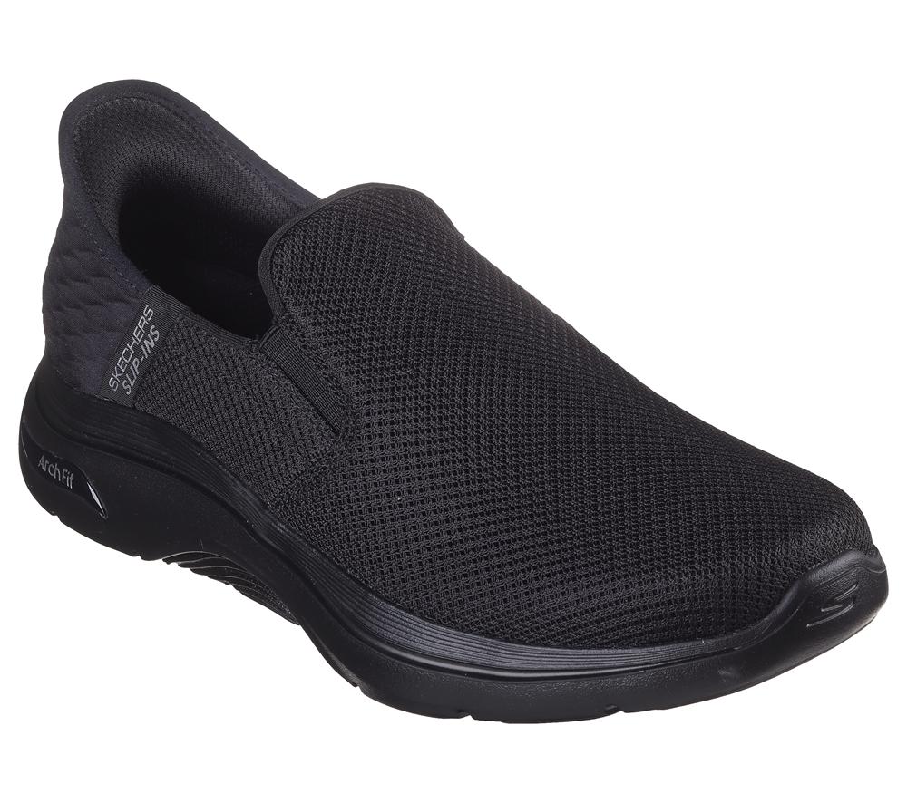 Men Skechers Slip-ins: GO WALK Arch Fit 2.0 Hands Free Slip Ins Black  USA |  5017-RTDBP