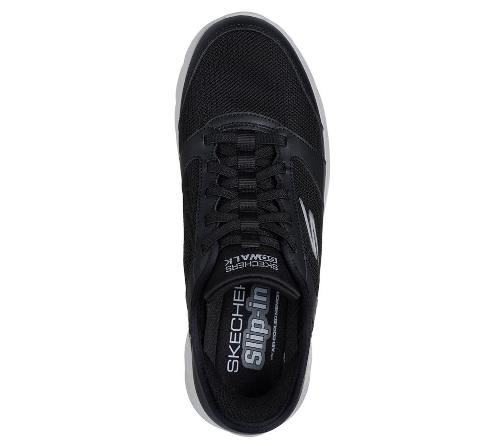 Men Skechers Slip-ins: GO WALK Flex - Anza Sneakers Black / Grey  USA |  4602-HGIKV