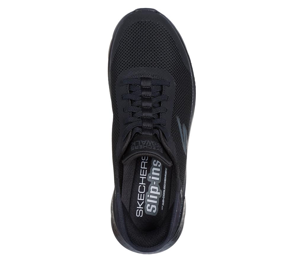 Men Skechers Slip-ins: GO WALK Flex - Hands Up Sneakers Black  USA |  4912-EZPRY