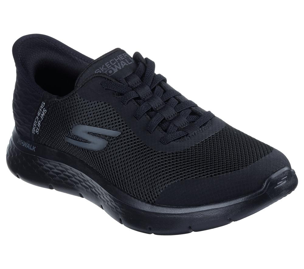 Men Skechers Slip-ins: GO WALK Flex - Hands Up Sneakers Black  USA |  4912-EZPRY