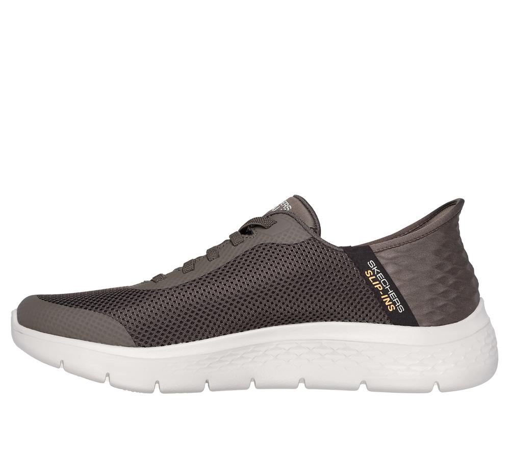 Men Skechers Slip-ins: GO WALK Flex - Hands Up Slip On Shoes Brown  USA |  2459-INLSP