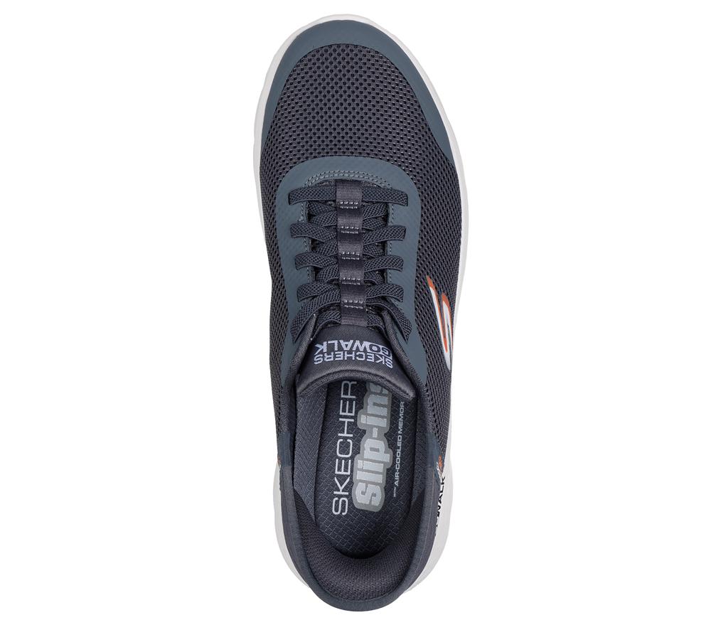 Men Skechers Slip-ins: GO WALK Flex - Hands Up Hands Free Slip Ins Grey  USA |  0784-HIUND