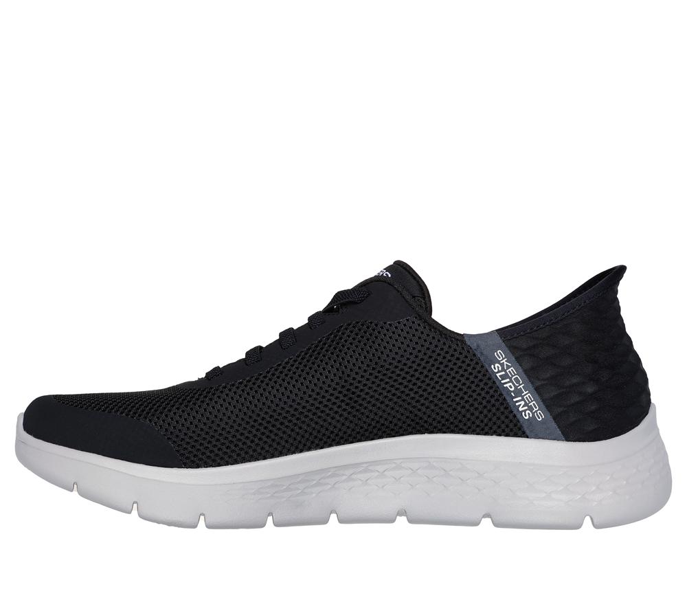 Men Skechers Slip-ins: GO WALK Flex - Hands Up Hands Free Slip Ins Black / Grey  USA |  2093-TAJXS