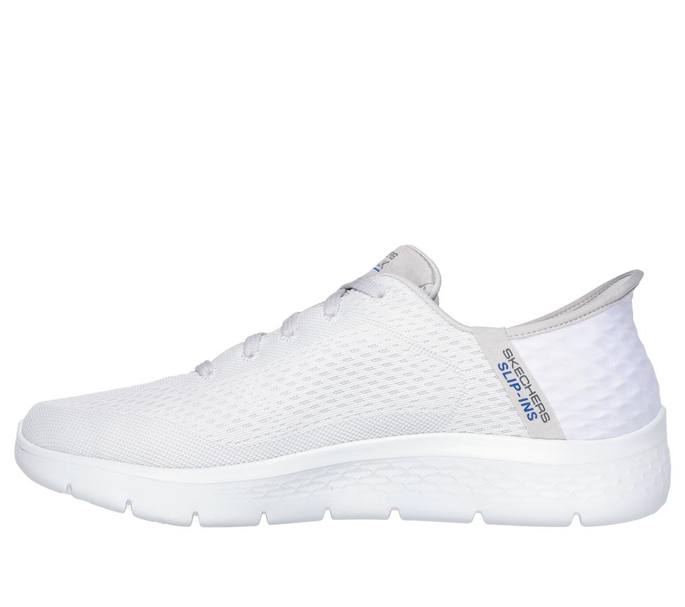 Men Skechers Slip-ins: GO WALK Flex - New World Sneakers White / Gray  USA |  8063-XNUKV
