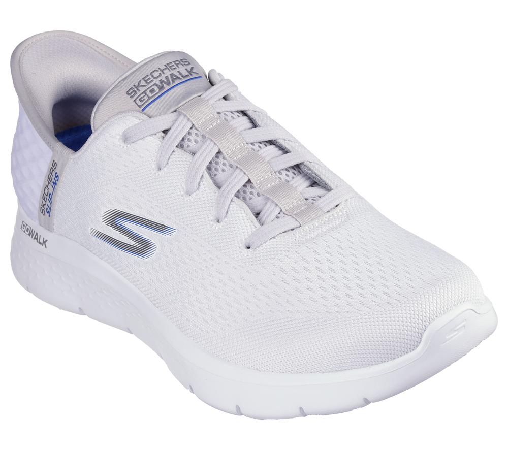 Men Skechers Slip-ins: GO WALK Flex - New World Sneakers White / Gray  USA |  8063-XNUKV