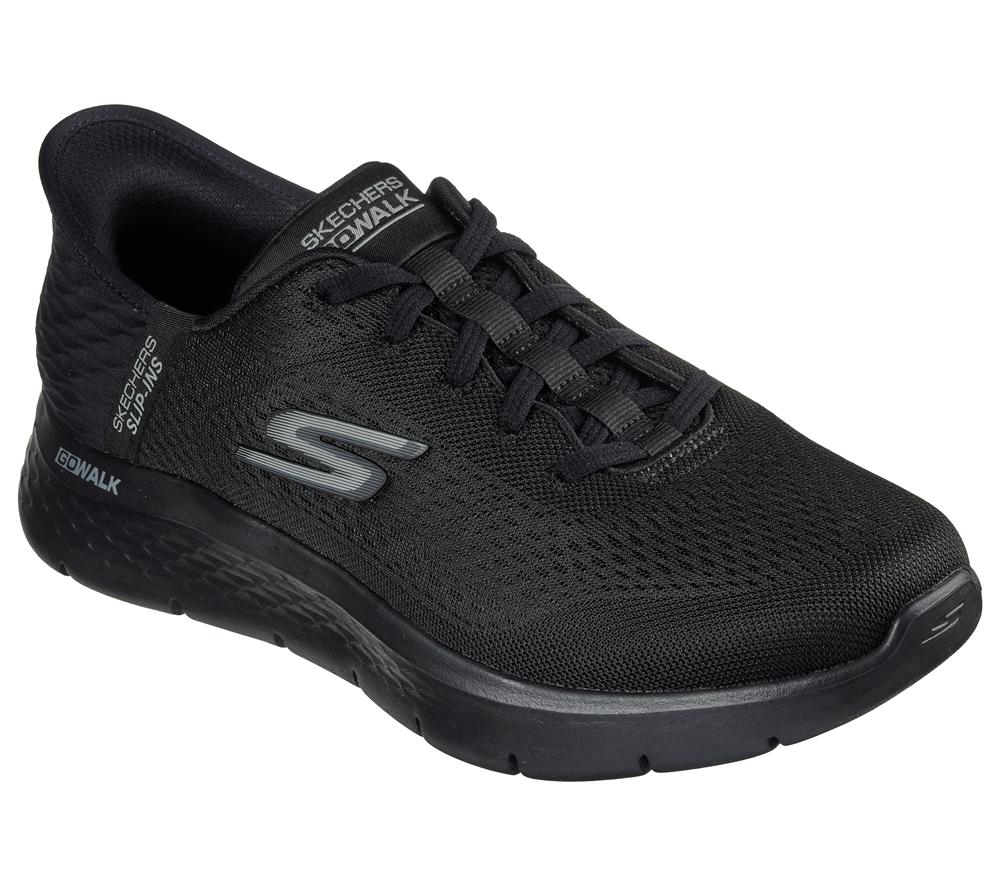 Men Skechers Slip-ins: GO WALK Flex - New World Sneakers Black  USA |  9504-VZHRN
