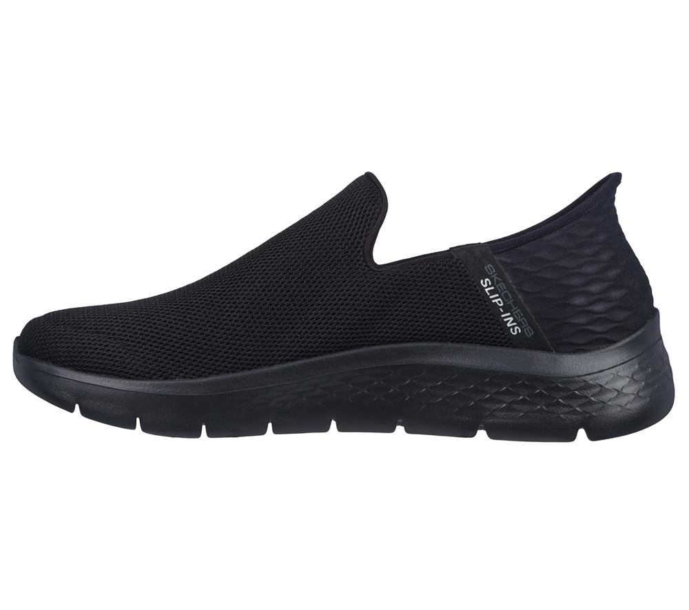 Men Skechers Slip-ins: GO WALK Flex - No Hands Slip On Shoes Black  USA |  0168-SHMIO