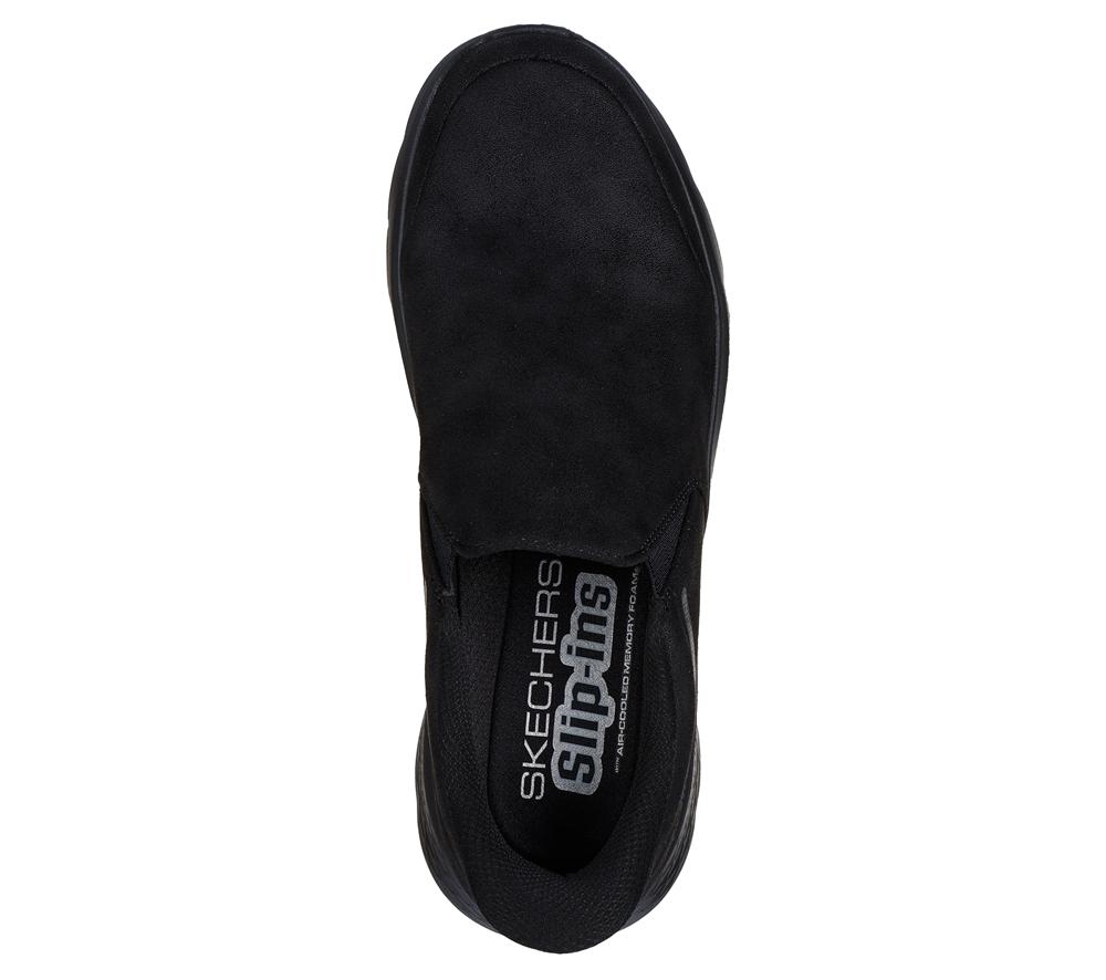 Men Skechers Slip-ins: GO WALK Flex - Ray Slip On Shoes Black  USA |  4289-DZYEA