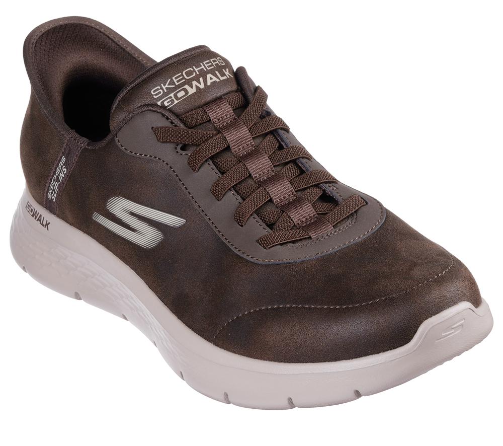 Men Skechers Slip-ins: GO WALK Flex - Smooth Motion Sneakers Brown  USA |  4362-ZEDFP