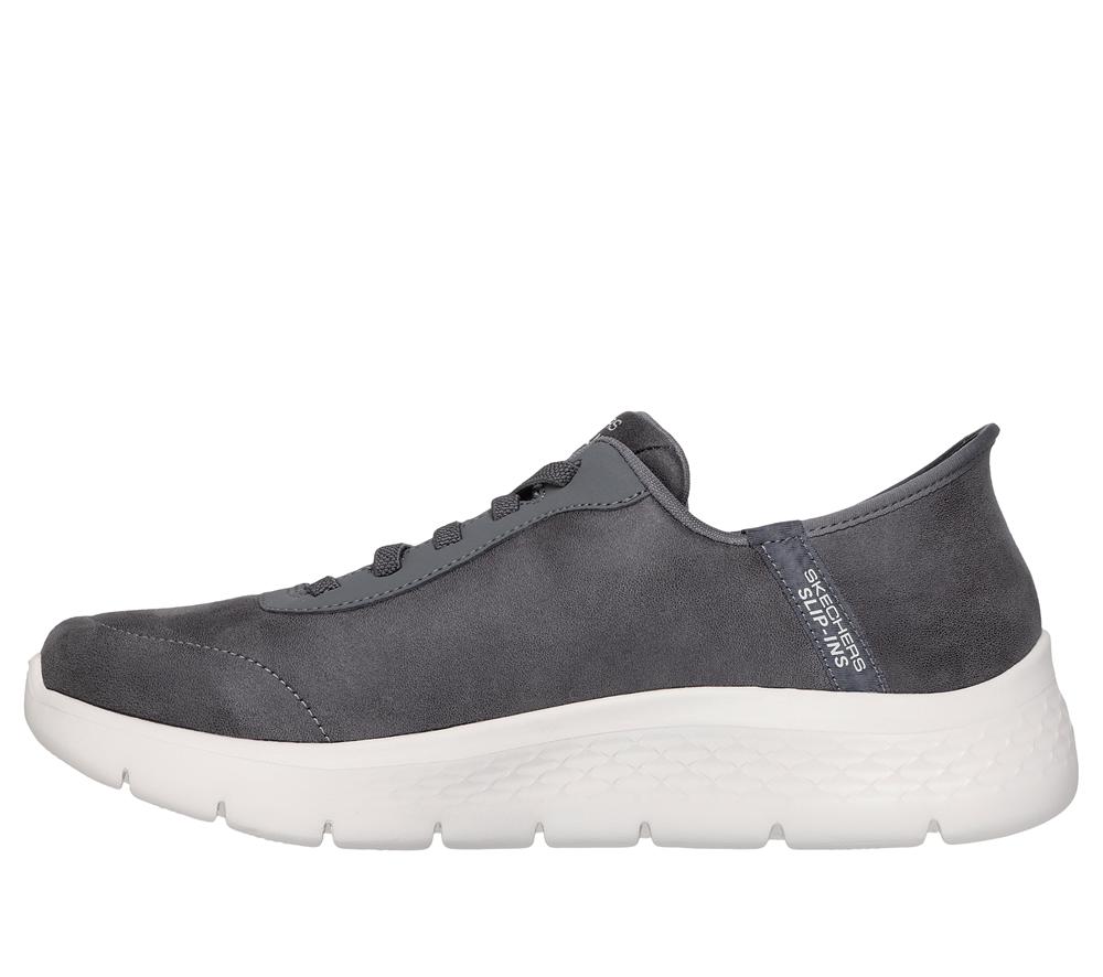 Men Skechers Slip-ins: GO WALK Flex - Smooth Motion Hands Free Slip Ins Grey  USA |  2574-RHTFV