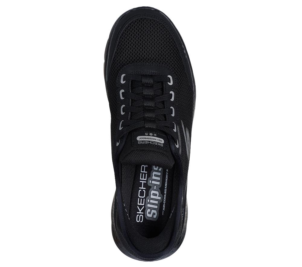 Men Skechers Slip-ins: GO WALK Flex - Waterproof Hands Free Slip Ins Black  USA |  6213-ELOYZ