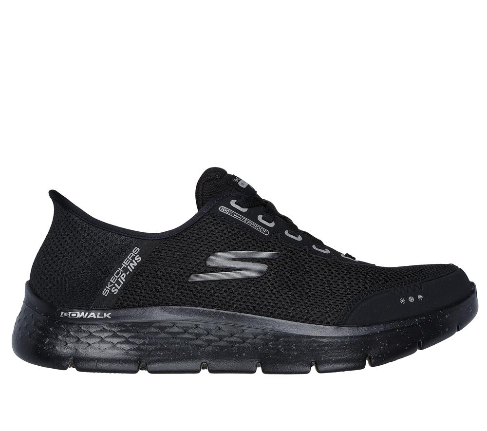 Men Skechers Slip-ins: GO WALK Flex - Waterproof Hands Free Slip Ins Black  USA |  6213-ELOYZ