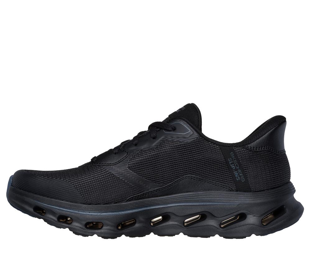 Men Skechers Slip-ins: GO WALK Glide-Step 2.0 - Zac Slip On Shoes Black  USA |  2794-OBARJ