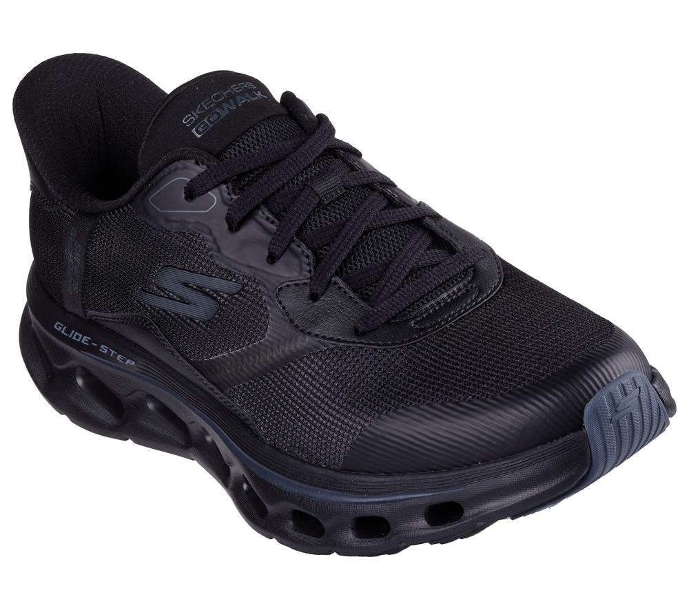 Men Skechers Slip-ins: GO WALK Glide-Step 2.0 - Zac Slip On Shoes Black  USA |  2794-OBARJ