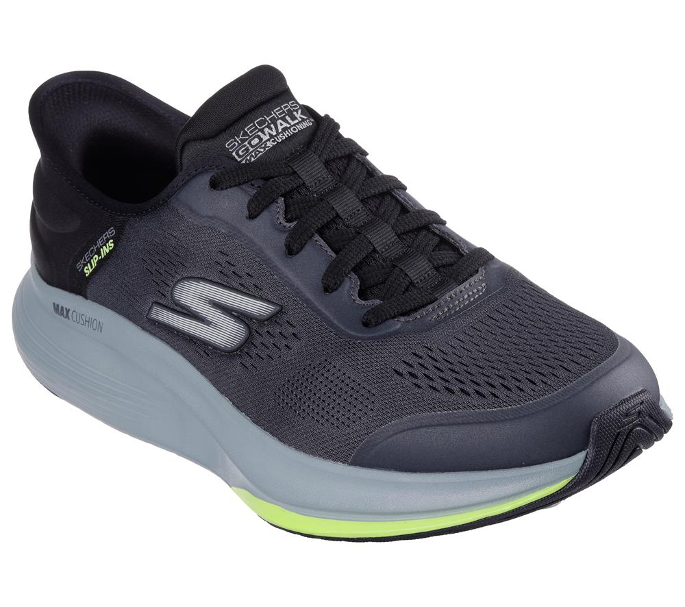 Men Skechers Slip-ins: GO WALK Max Walker - Next Generation Sneakers Charcoal / Black  USA |  8501-CBKIE