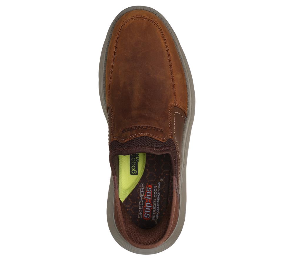 Men Skechers Slip-ins: Garza - Dorado Hands Free Slip Ins Brown  USA |  9718-TCBUP