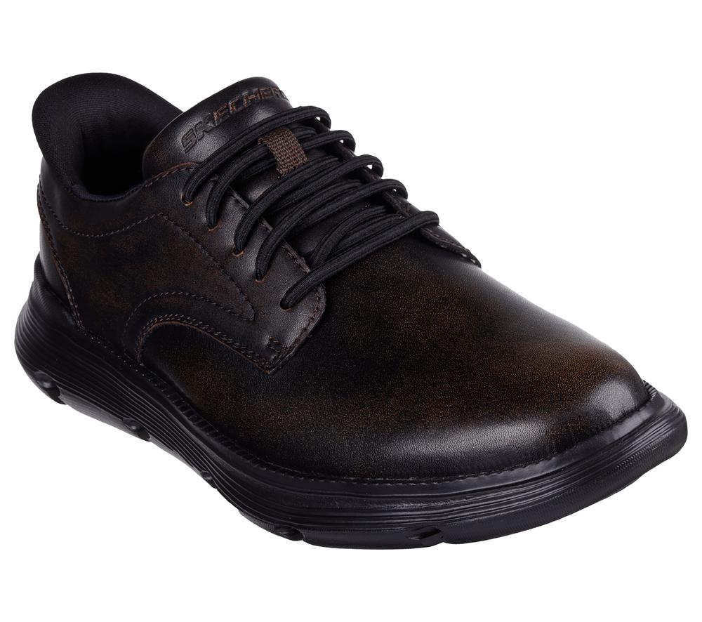 Men Skechers Slip-ins: Garza - Duran Smart Shoes Dark Brown  USA |  4856-HJSXZ