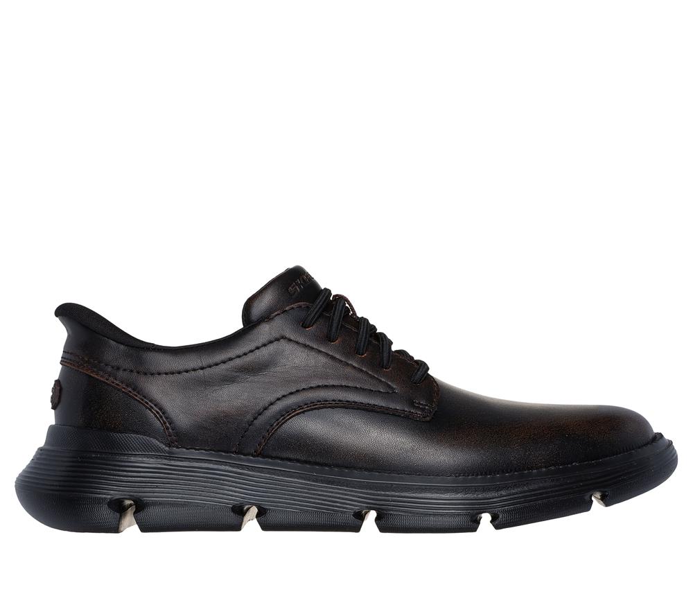 Men Skechers Slip-ins: Garza - Duran Smart Shoes Dark Brown  USA |  4856-HJSXZ