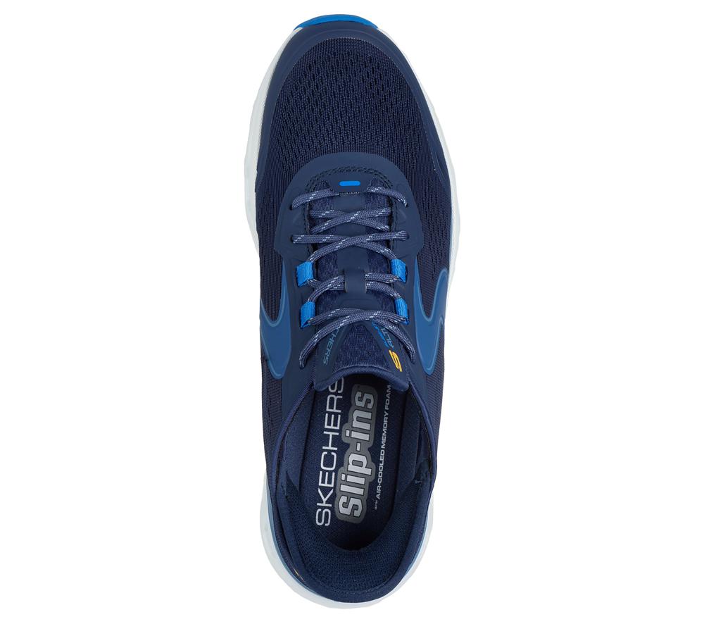 Men Skechers Slip-ins: Glide-Step Altus Slip On Shoes Navy / Blue  USA |  7683-GCWZM