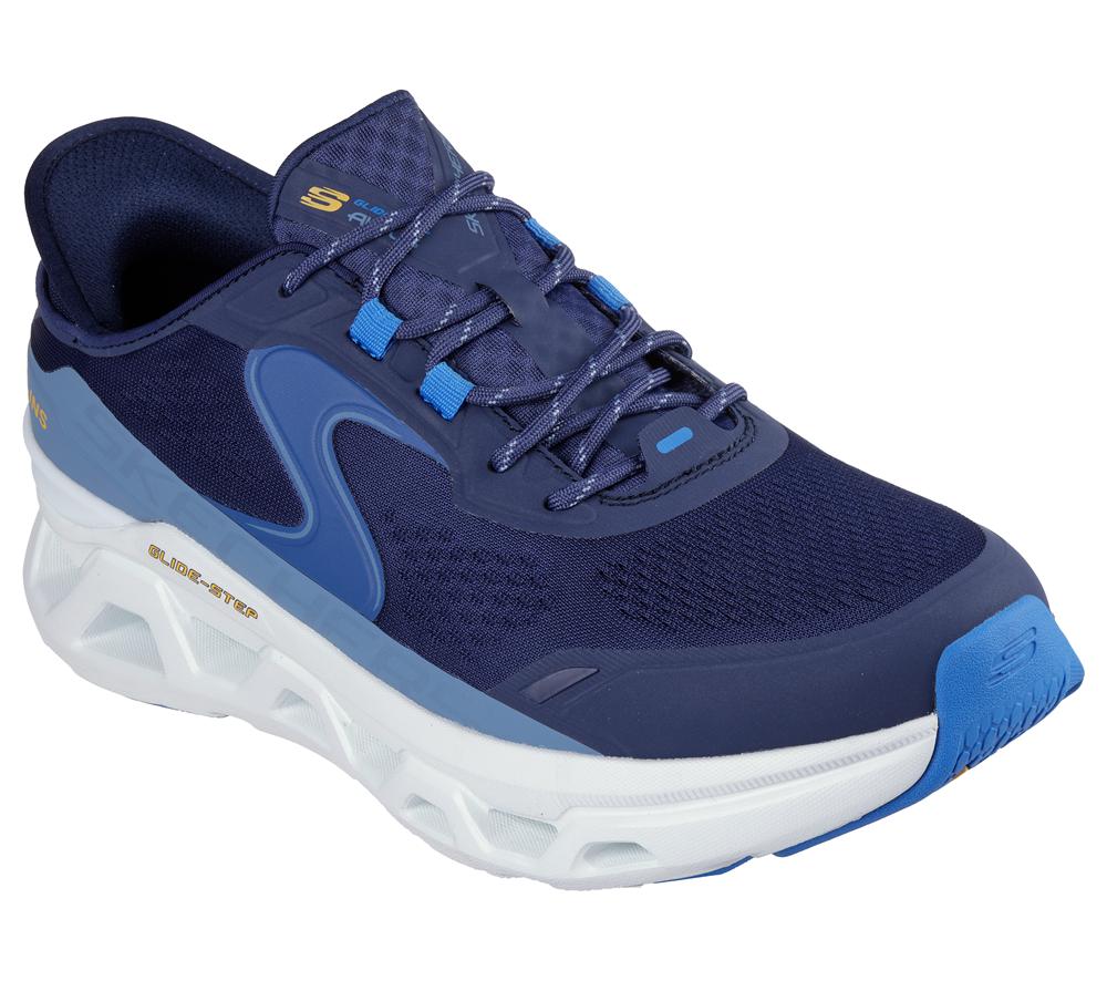 Men Skechers Slip-ins: Glide-Step Altus Slip On Shoes Navy / Blue  USA |  7683-GCWZM