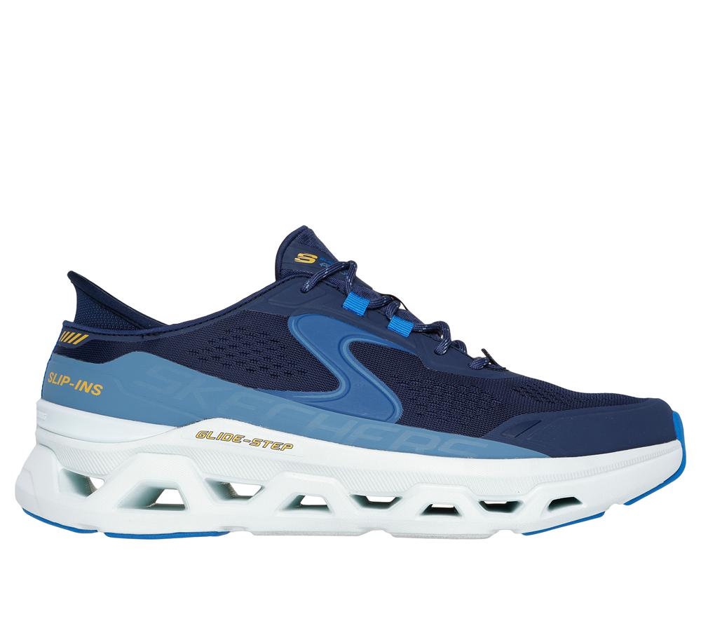 Men Skechers Slip-ins: Glide-Step Altus Slip On Shoes Navy / Blue  USA |  7683-GCWZM