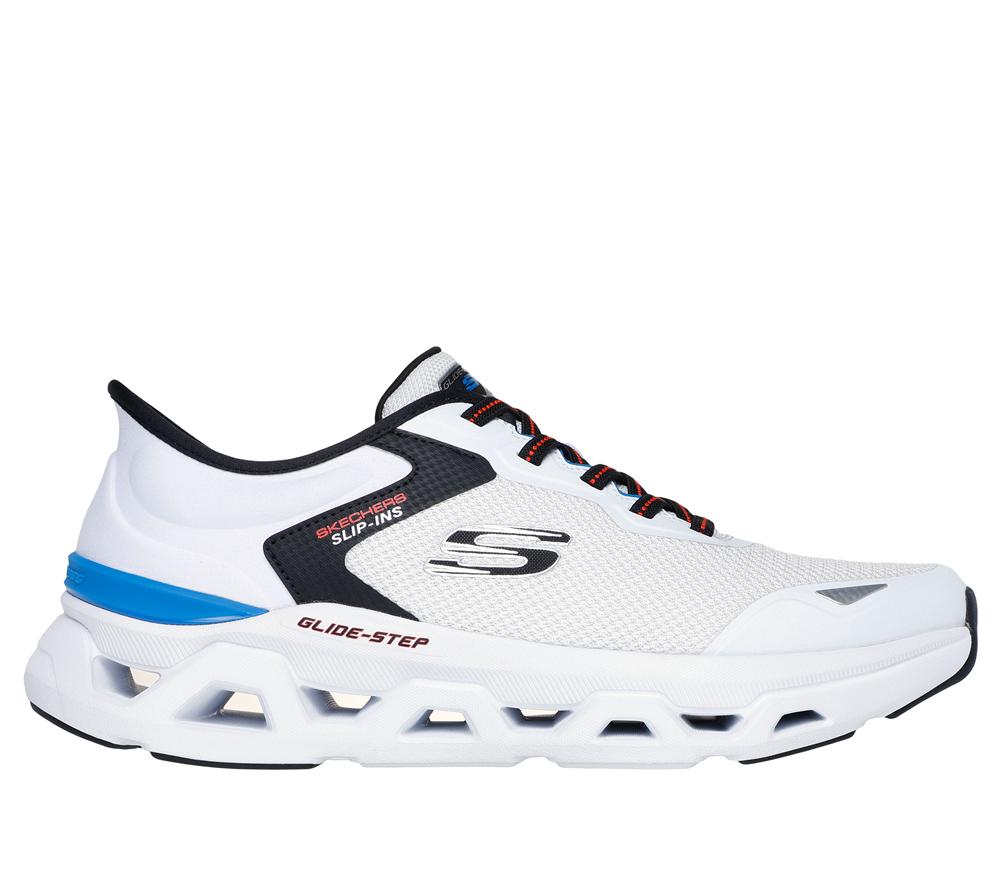 Men Skechers Slip-ins: Glide-Step Altus - Turn Out Hands Free Slip Ins White / Multicolor  USA |  5926-WBGMX