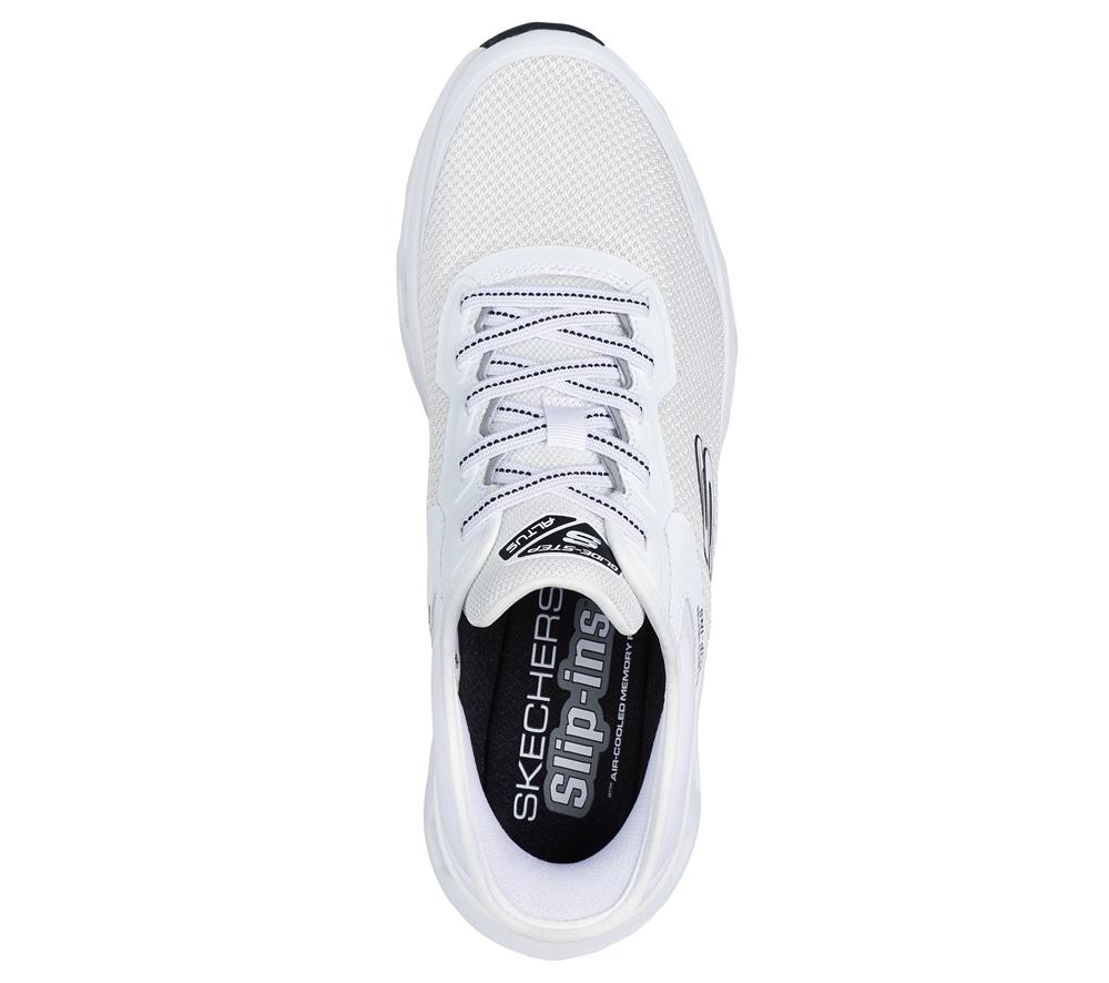 Men Skechers Slip-ins: Glide-Step Altus - Turn Out Hands Free Slip Ins White / Black  USA |  2015-ULZVG